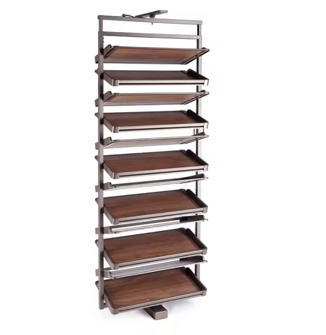 360 Deg Shoe Rack 12 Tier Mocha Finish - Shoe Rack Accessory - Truww ...